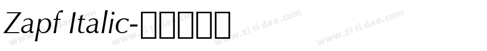 Zapf Italic字体转换